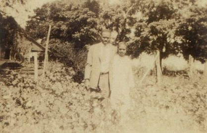 Photograph of James "Preach" Wood and Beatrice Wood most likely at Judge Wood's plantation