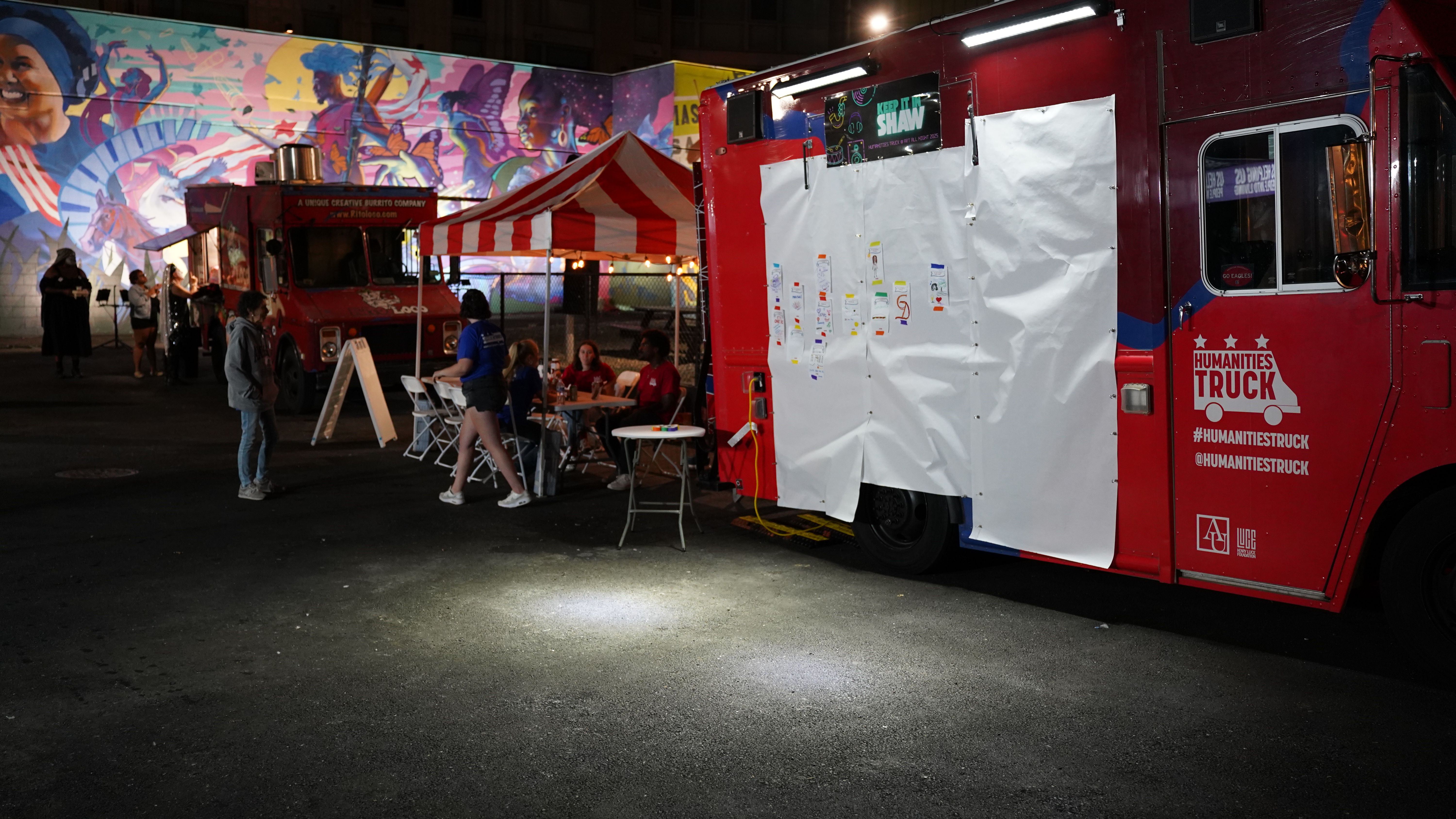 Humanities Truck at Art All Night event 2025