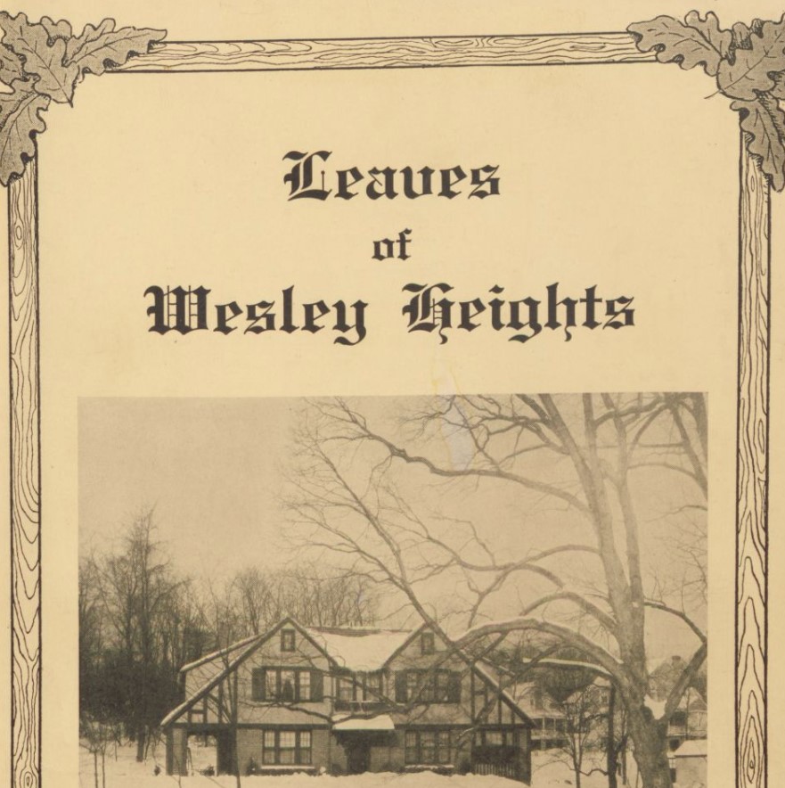 Front of one of The Leaves of Wesley Heights newsletters