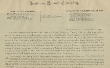 Image of a page from Roster of State and National Republican Delegation Conventions