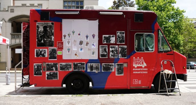 The Humanities Truck at the Malcolm X Park Drum Circle event