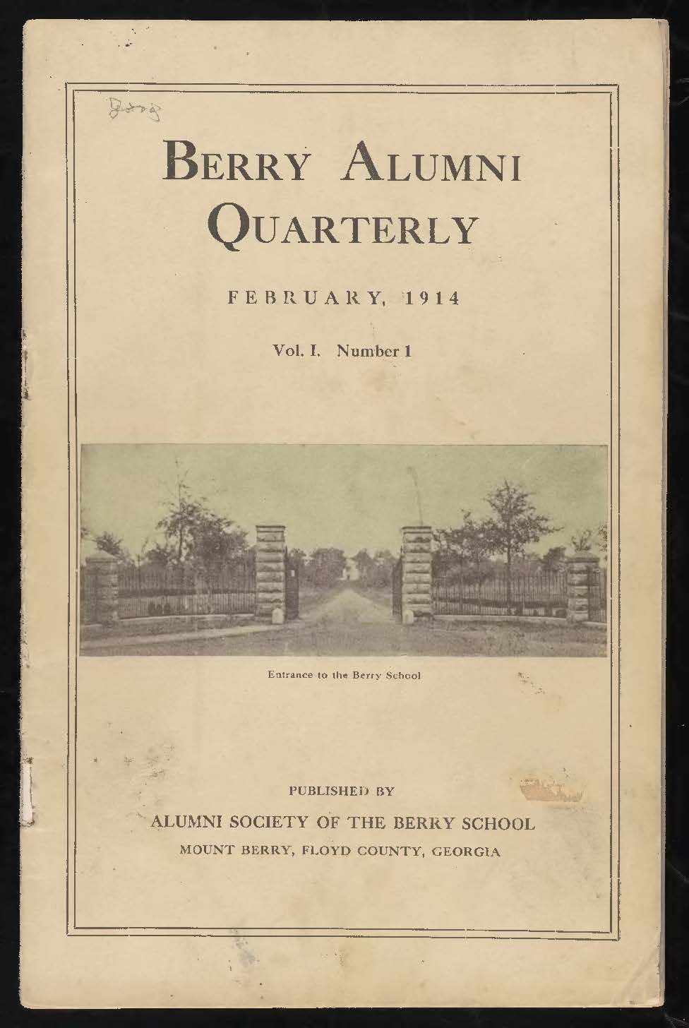 Front cover of Alumni Quarterly showing the gate of opportunity.