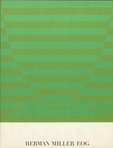 Cover with light and dark green alternating stripes 