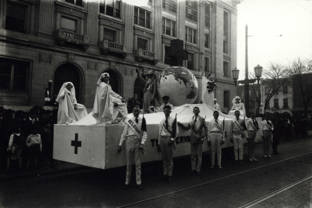 Red Cross float.