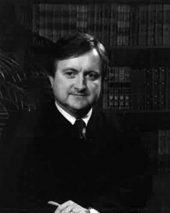 Portrait of David LaBarre in judges robes.