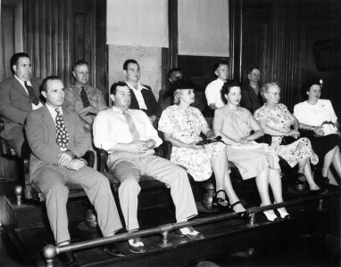 Durham County jury with first female jury members.