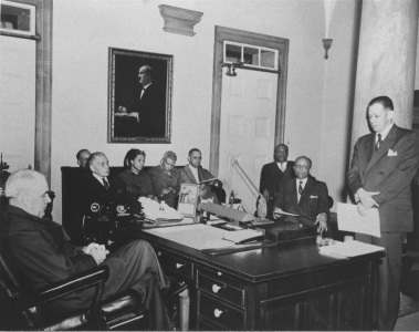 Durham Committe on Negro Affairs with Governor Luther Hodges.