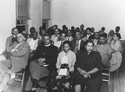The audience at a meeting of the Durham Committee on Negro Affairs.