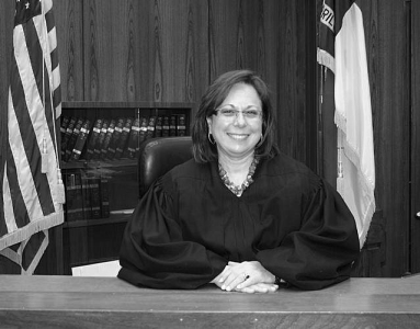 Photo of Nancy Gordon in her judges robes.