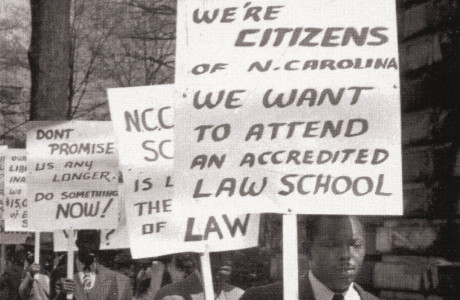 North Carolina Central University School of Law protest.