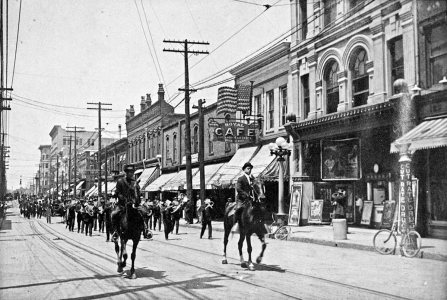 East Main Street with a parade.