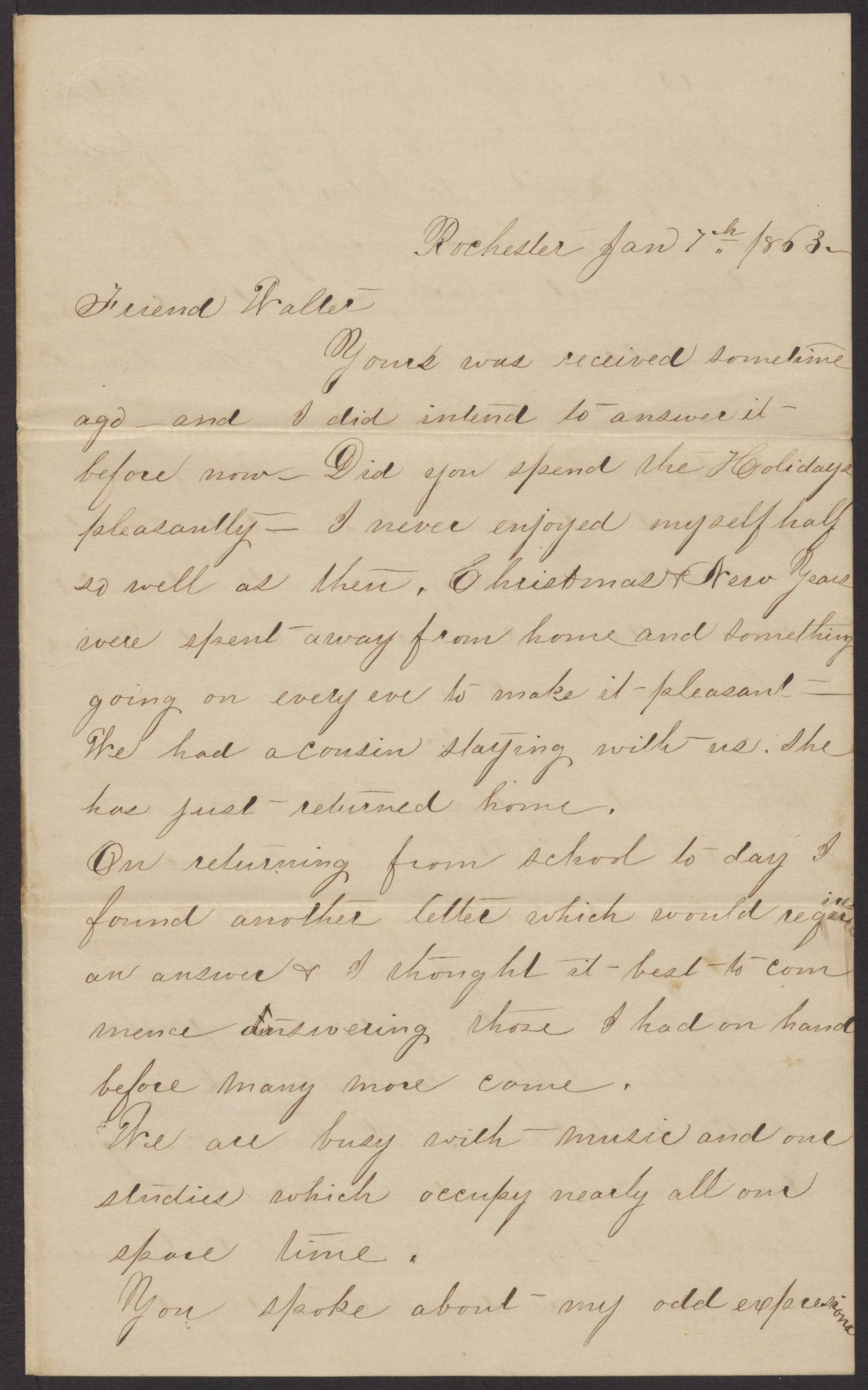 Correspondence regarding Emancipation Proclamation celebrations, 1863