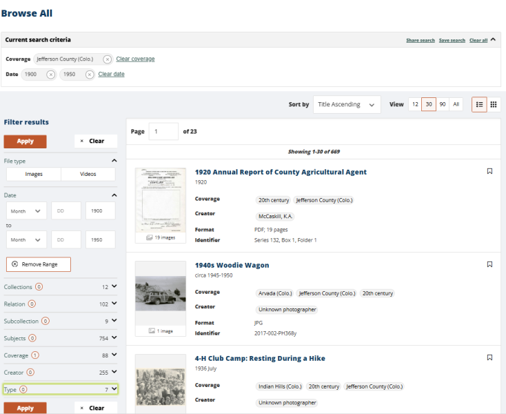 An example of what the results page looks like after performing a site-wide search.