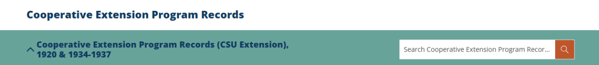 An example of what one can expect to see when using the search function to search within a specific collection.