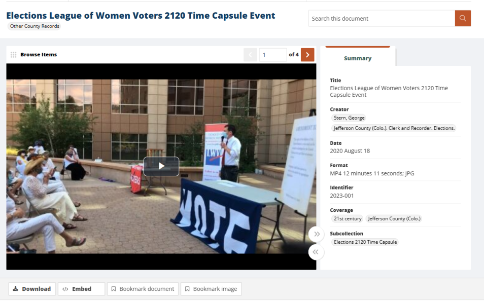 An example of what one can expect to see when using the AV Player function.