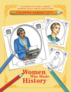 Cover of a coloring book entitled "Women Who Made History"