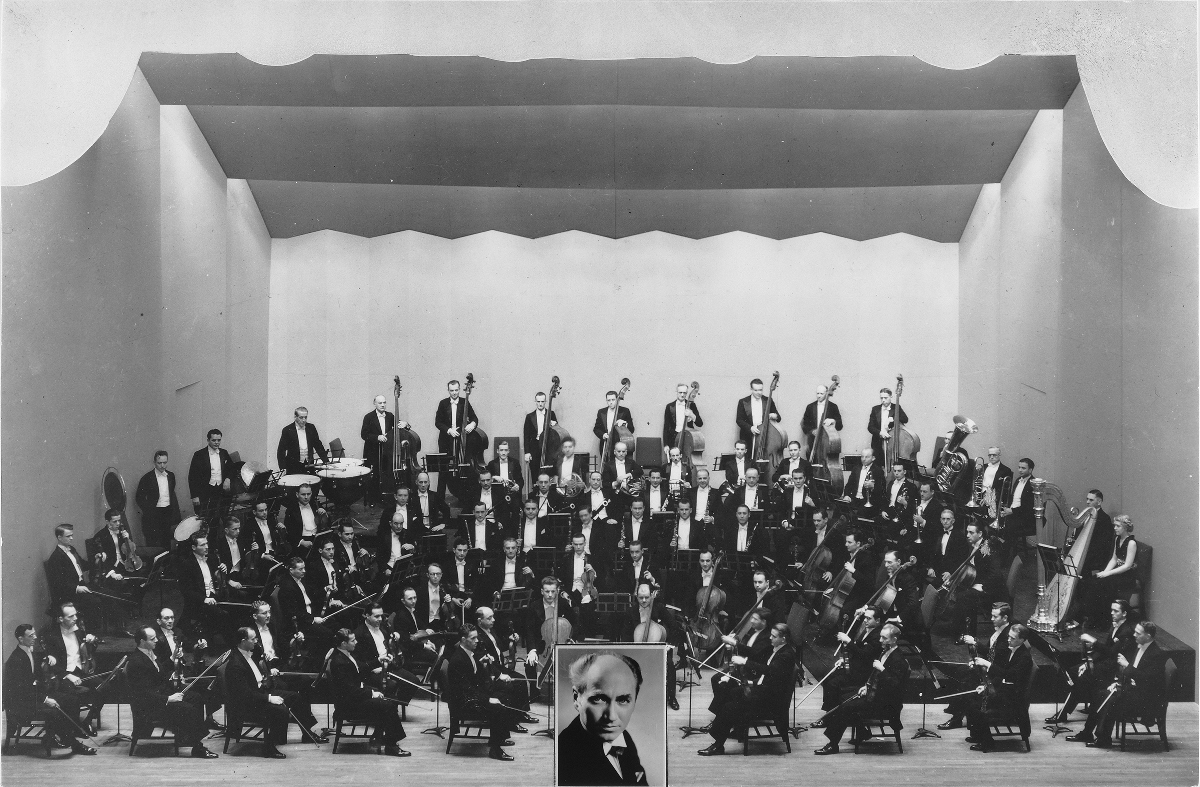 An orchestra on stage