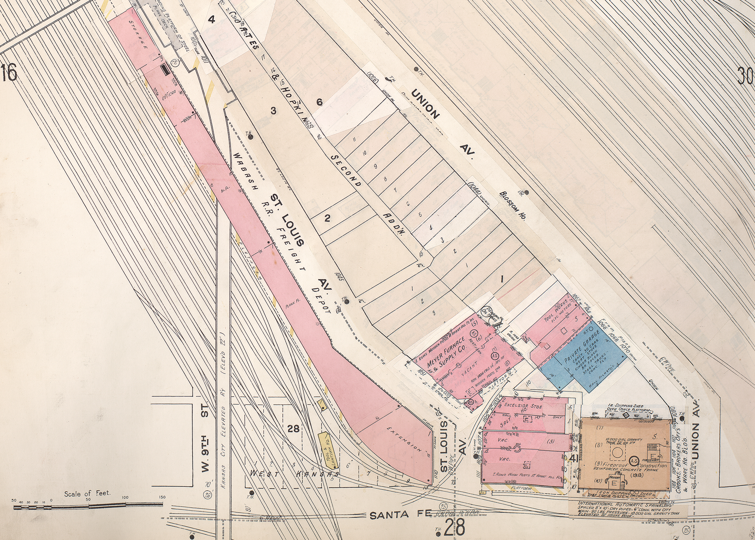 Detail of an illustrated map.