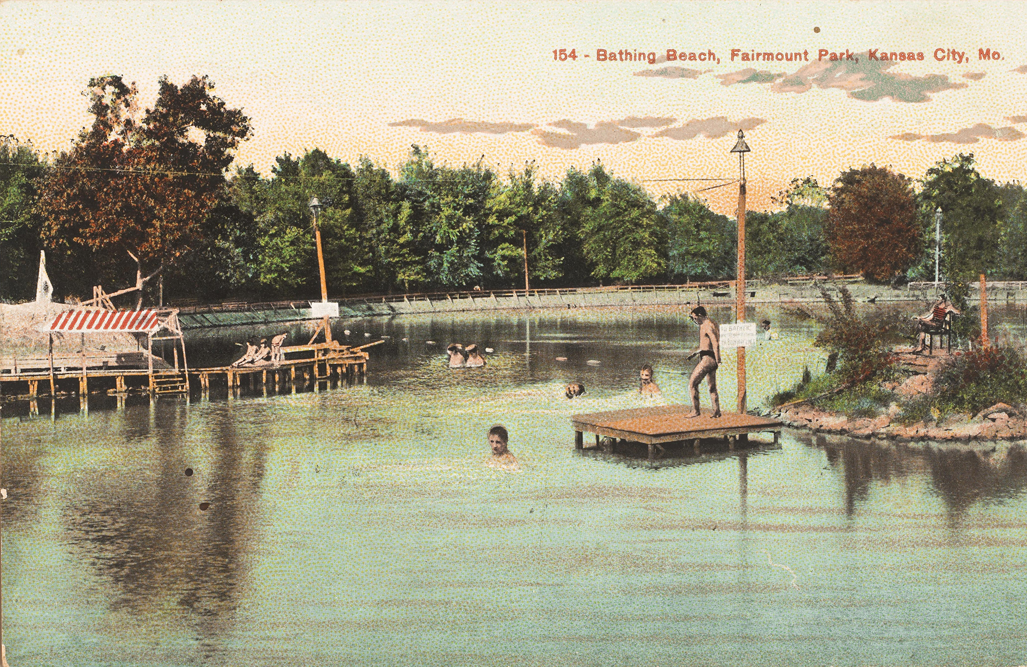 View of a lagoon with a dock and several boats