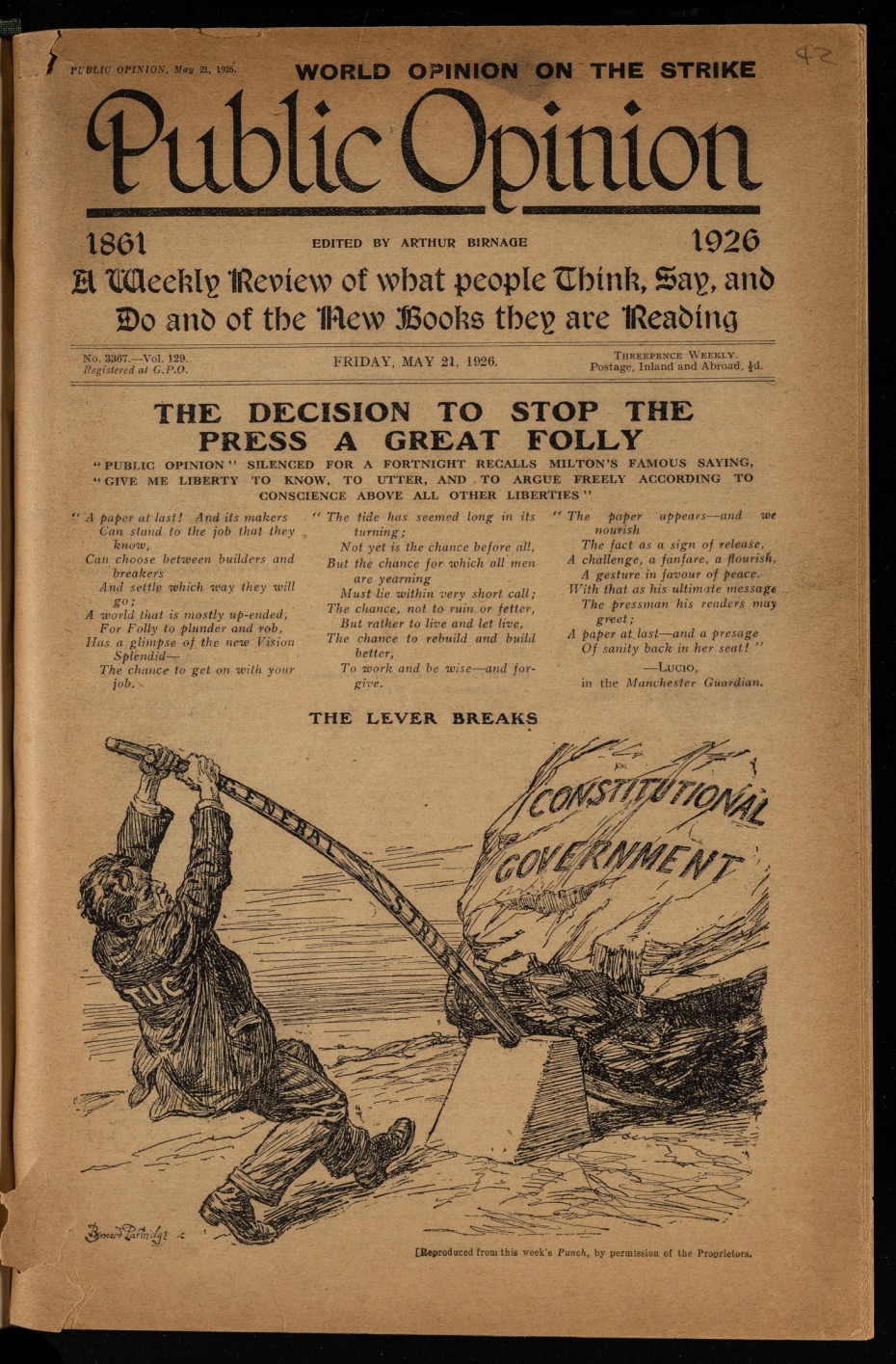Front cover of a journal featuring a cartoon.