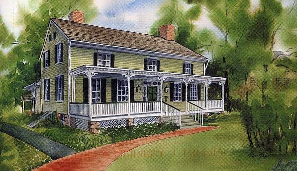 water color of Cherry Hill Farmhouse