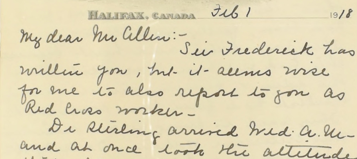 Excerpt of handwritten letter from Lotta S. Rand