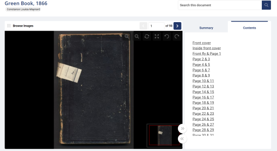 Screenshot to show contents tab when looking at an item
