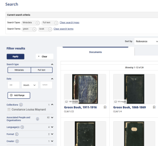 Screenshot to show how search results will appear