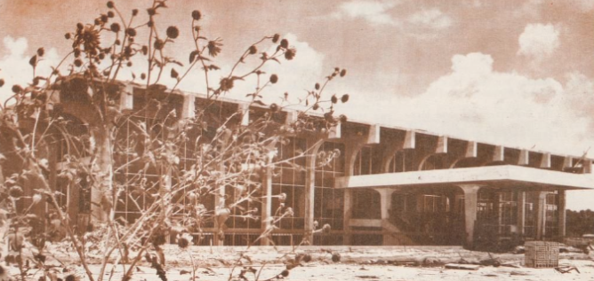 Sepia-style photograph from a newsletter of the Jewish Community Center on Braeswood