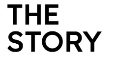 The Story typographic logo in black bold text