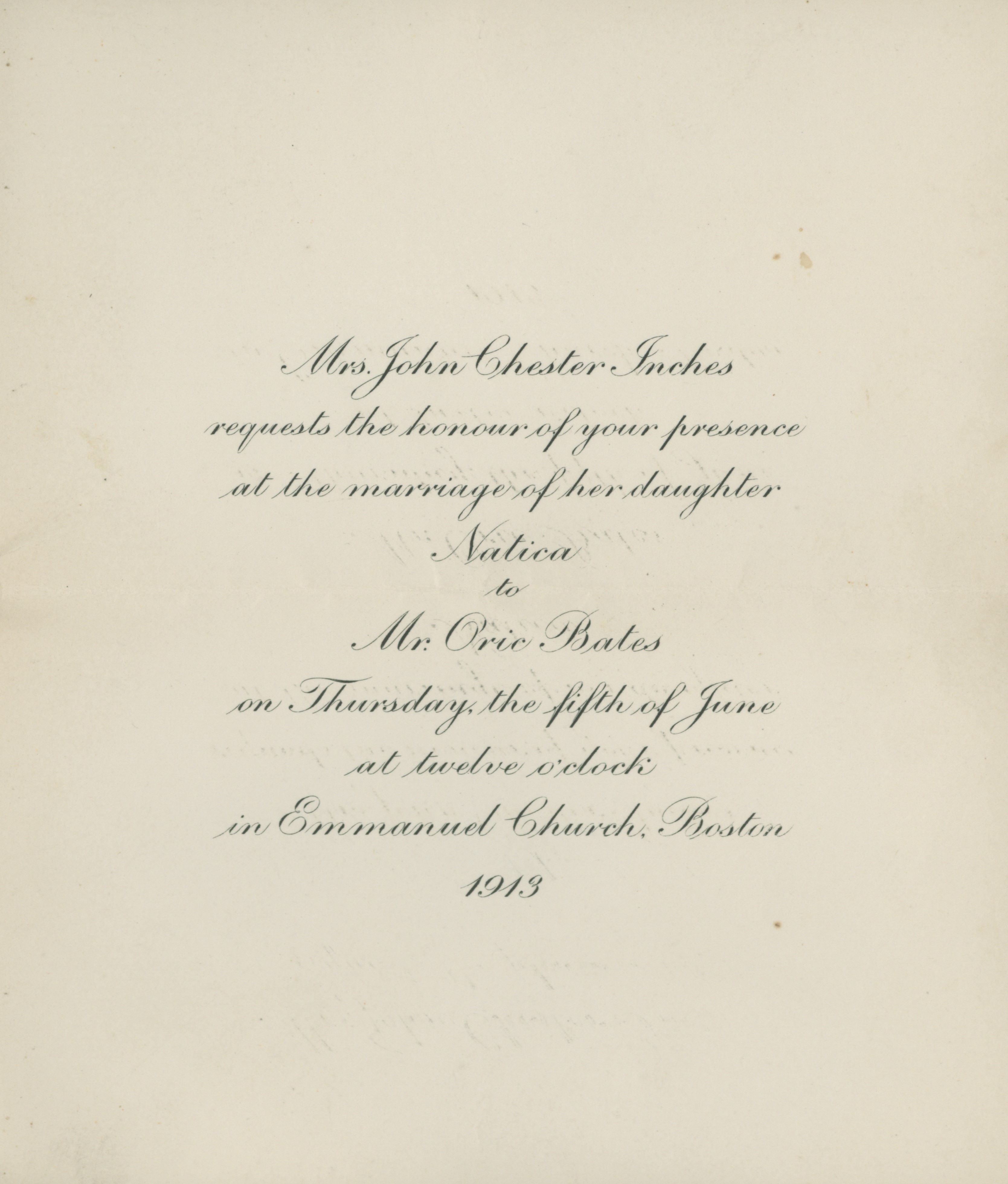 MSS 0758--Bates family papers--Series III.B. Oric Bates ephemera, 1900-1910, undated