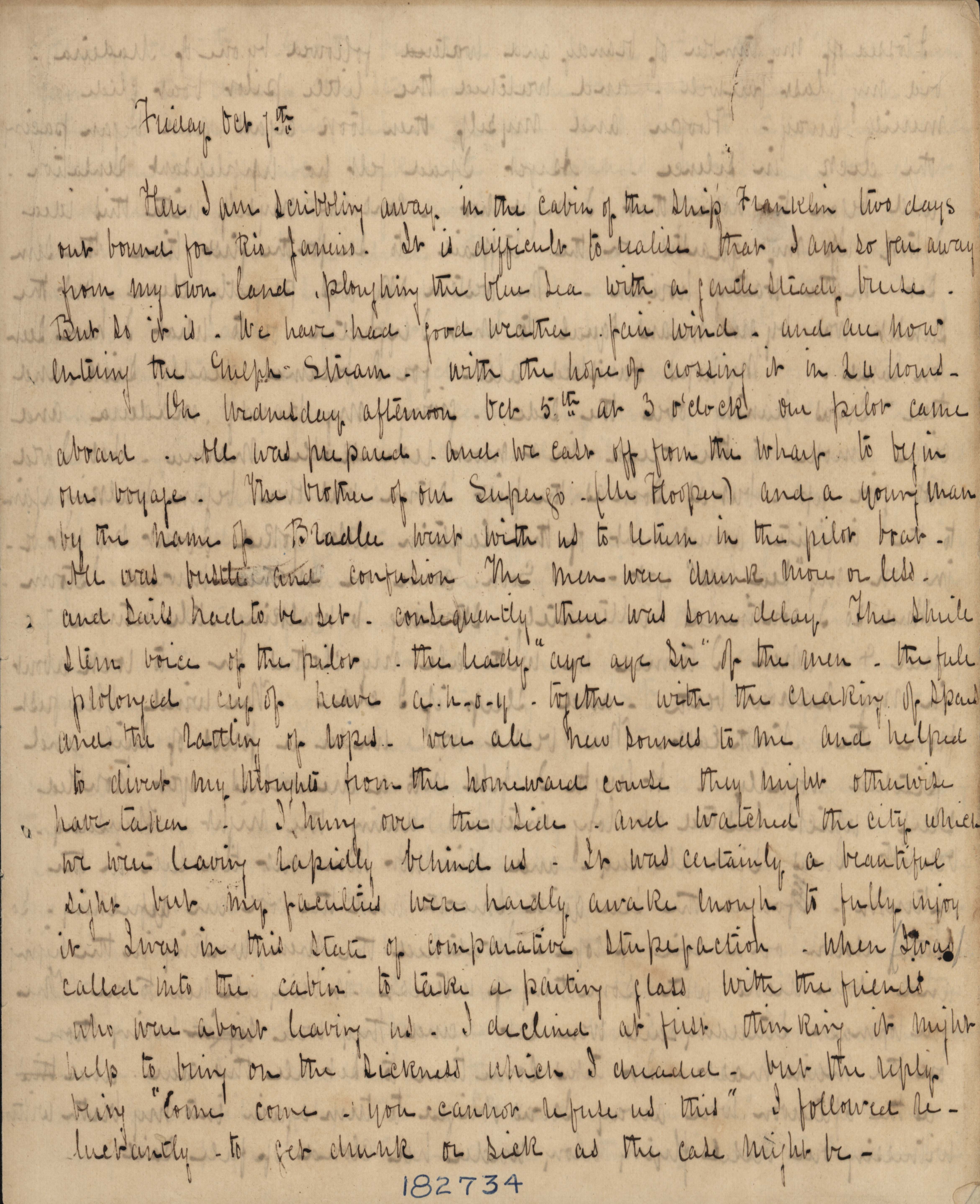 MSS 0097, Item 0064–Journal of a voyage from Boston to Rio de Janeiro on board ship Franklin