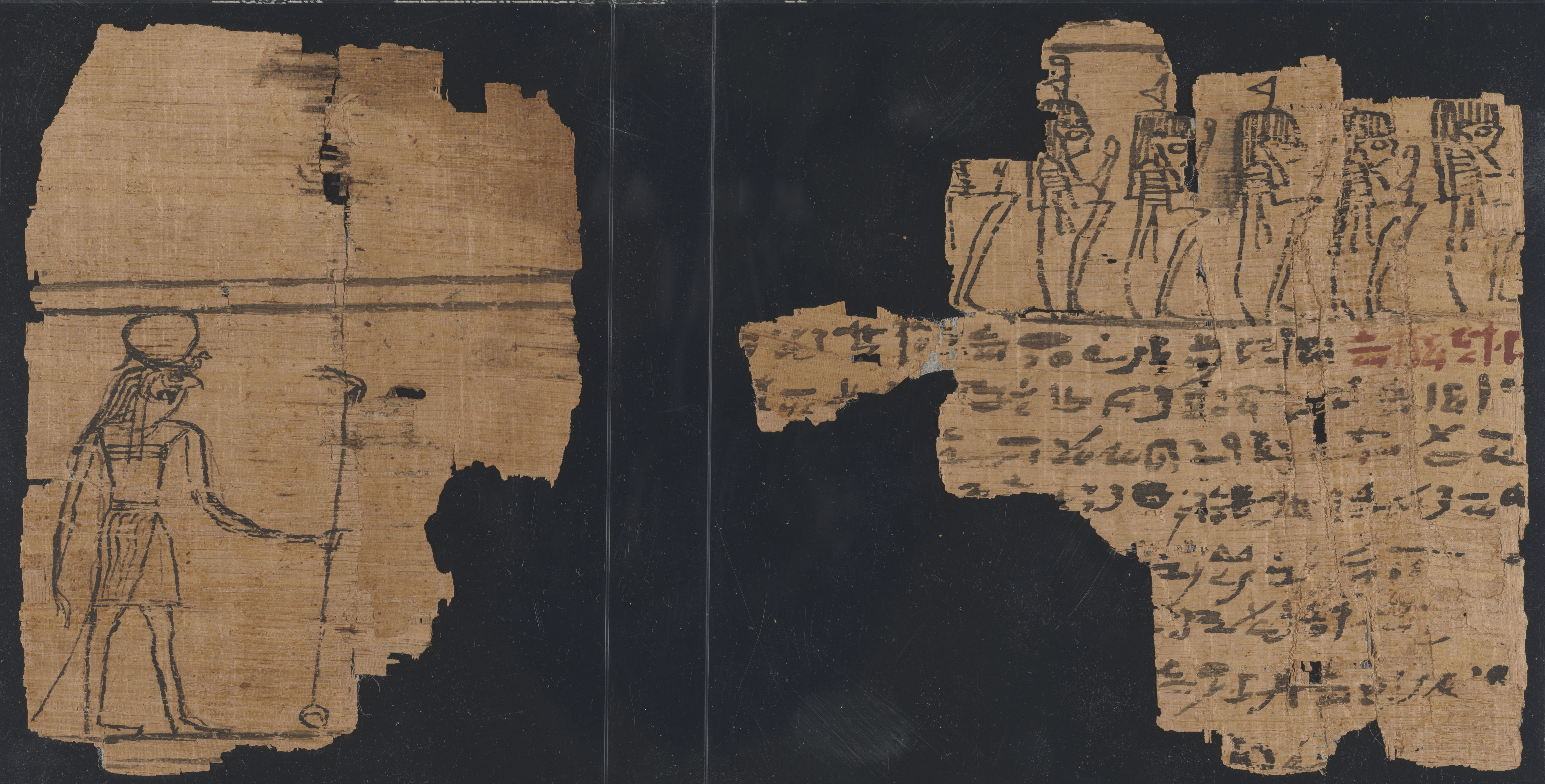 Egyptian papyrus fragments from Roman Period Book of the Dead