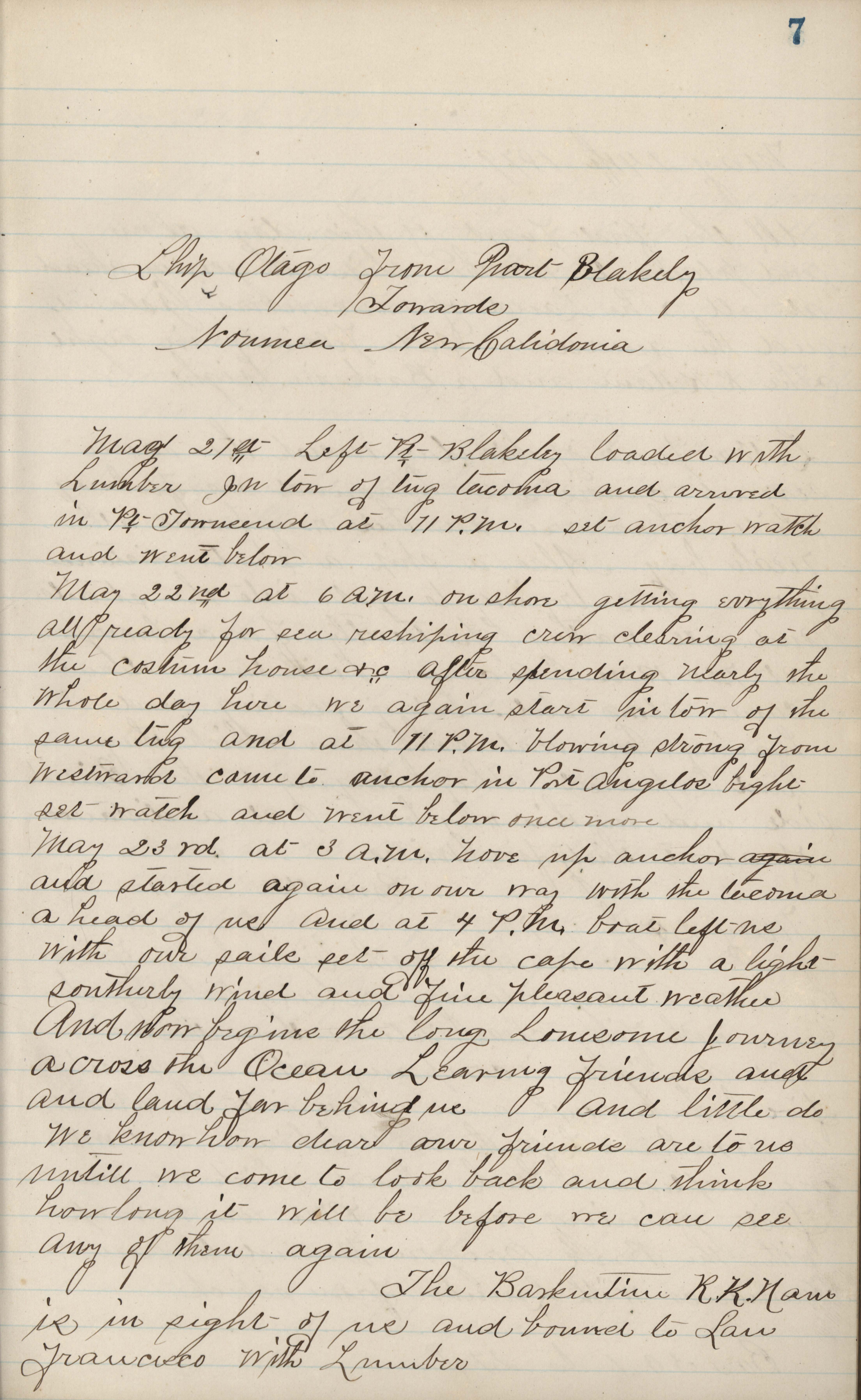 ship log entry