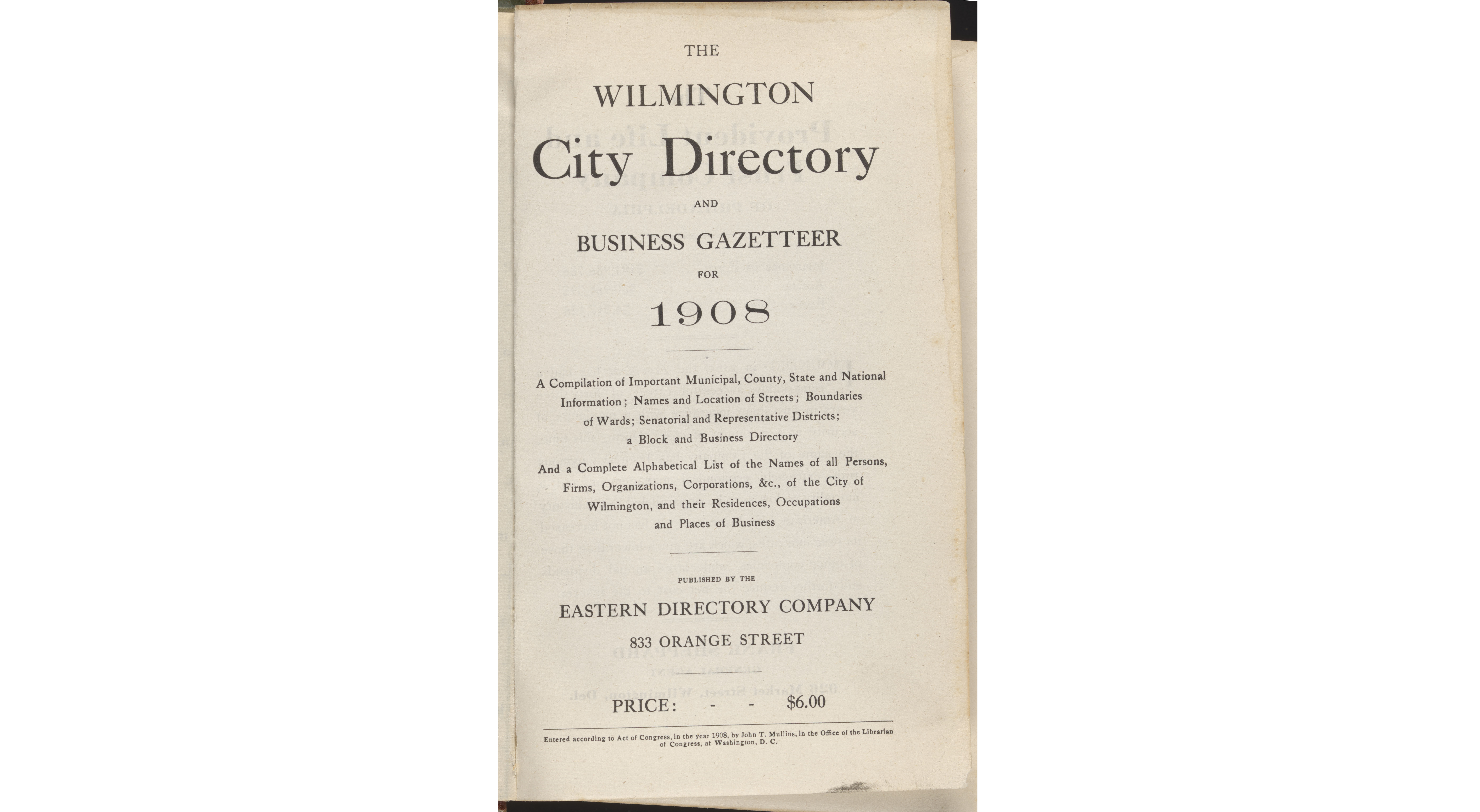 Wilmington city directories