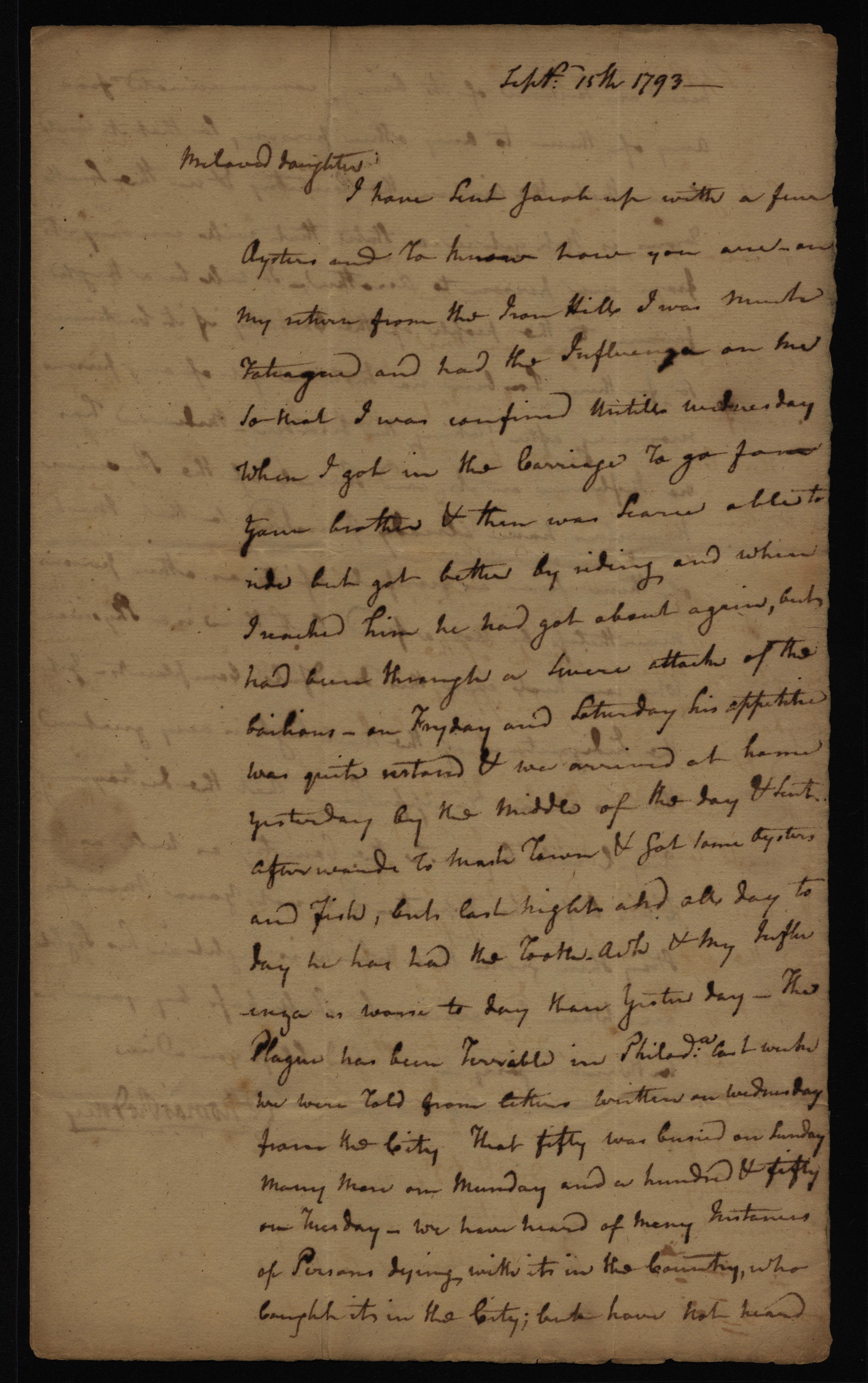 MSS 0098, F0061--Thomas Rodney letter to Lavinia Rodney